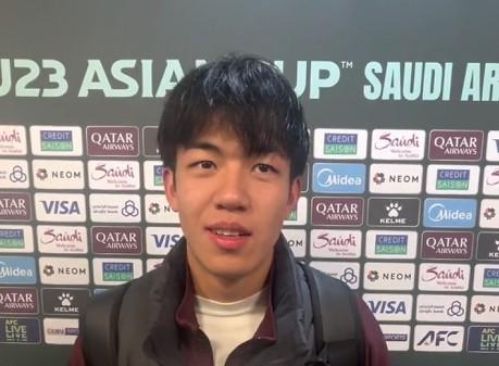 开云-王博豪：U23亚洲杯的结果稍有遗憾；我们的付出得到了回报
